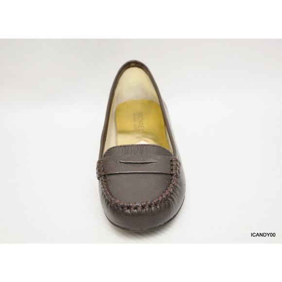 Michael Kors WINSOR Leather Penny Loafer Flat Slip-On Moc Brown 6 New - Picture 3 of 7